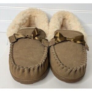Bearpaw  Womens INDIO Suede Moccasin Slippers 2165W HICKORY Size 9